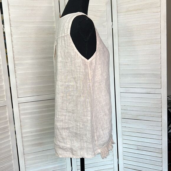 3/$25 Valentina Naldi Linen Sleeveless Tank Top Small - Picture 4 of 9